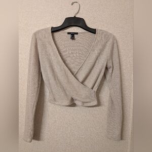 Forever 21 Beige Ribbed Knit Top
